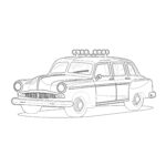 police car coloring page