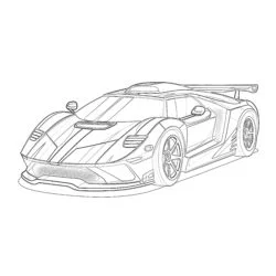 Police supercar - Printable Coloring page