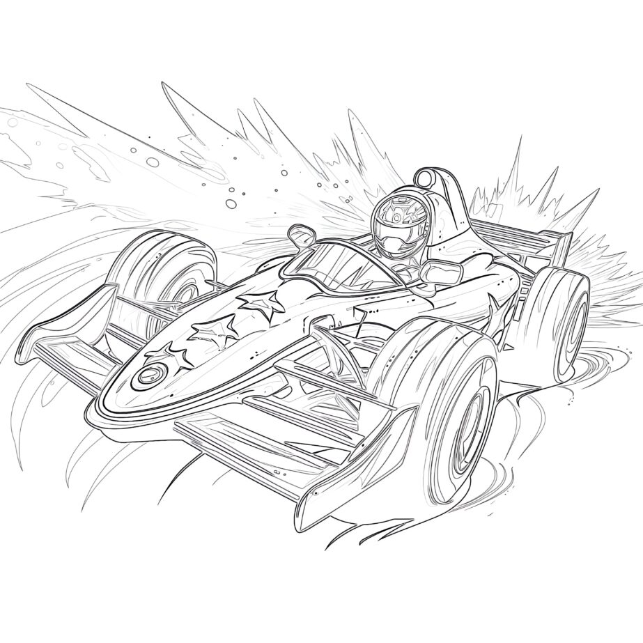 racing bolide coloring page