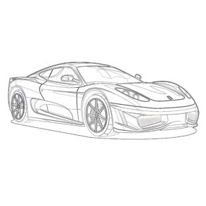 sports car coloring page