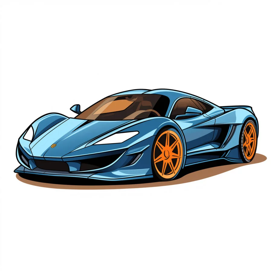supercar coloring page 2