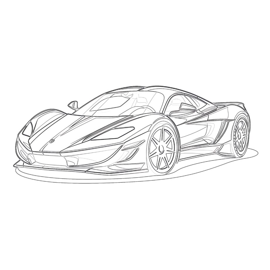 supercar coloring page