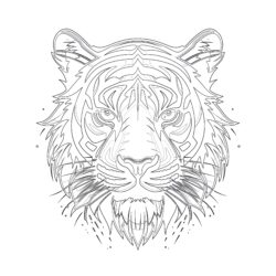 Tiger - Printable Coloring page