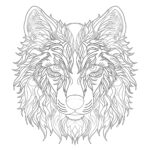 Pages à Colorier Sur Les Loups Pour Adultes