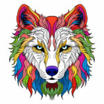 Wolf Coloring Pages for Adults 2 2