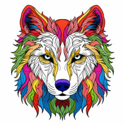 Wolf Coloring Pages for Adults - Origin image