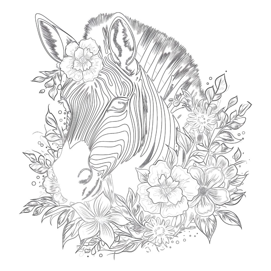zebras coloring page