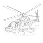 helicopter coloring page