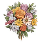 Bouquet Of Flowers Coloring Page 2 2