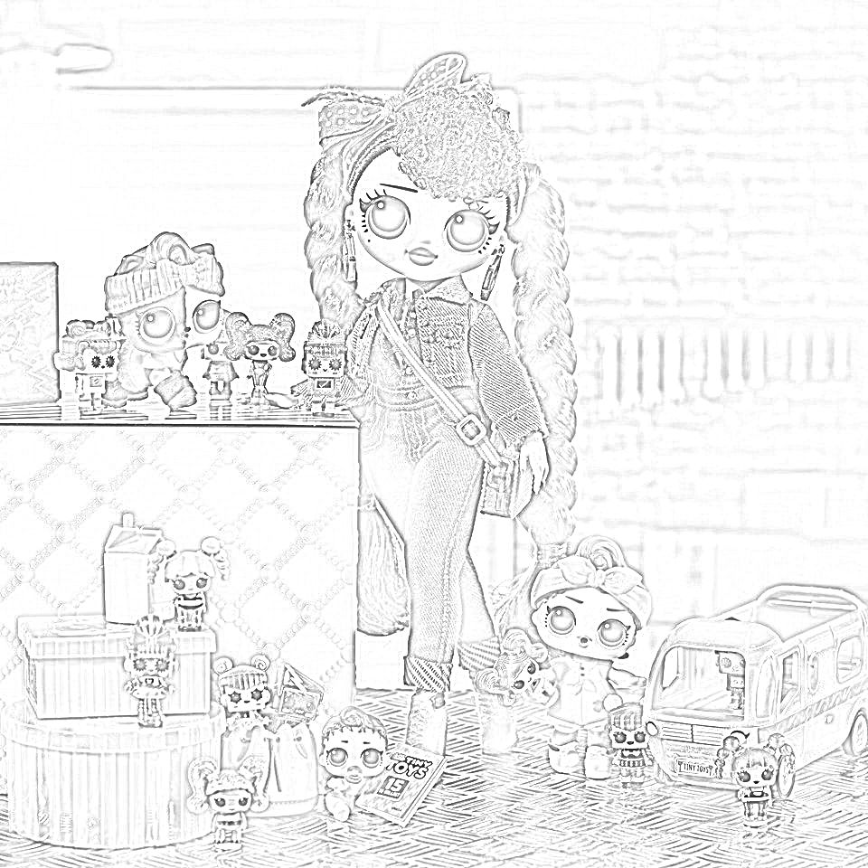 Busy B.B. Lol Doll coloring page   Mimi Panda