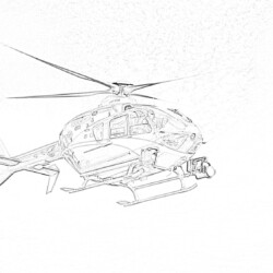 Helicopter - Printable Coloring page