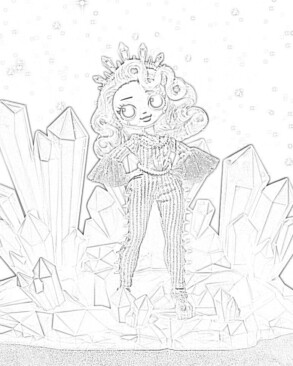 Crystal Star Lol Doll Coloring Page