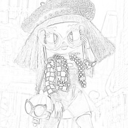 Busy B.B. Lol Doll - Coloring page