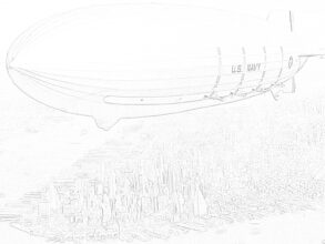 Free Printable Zeppelin Coloring Page