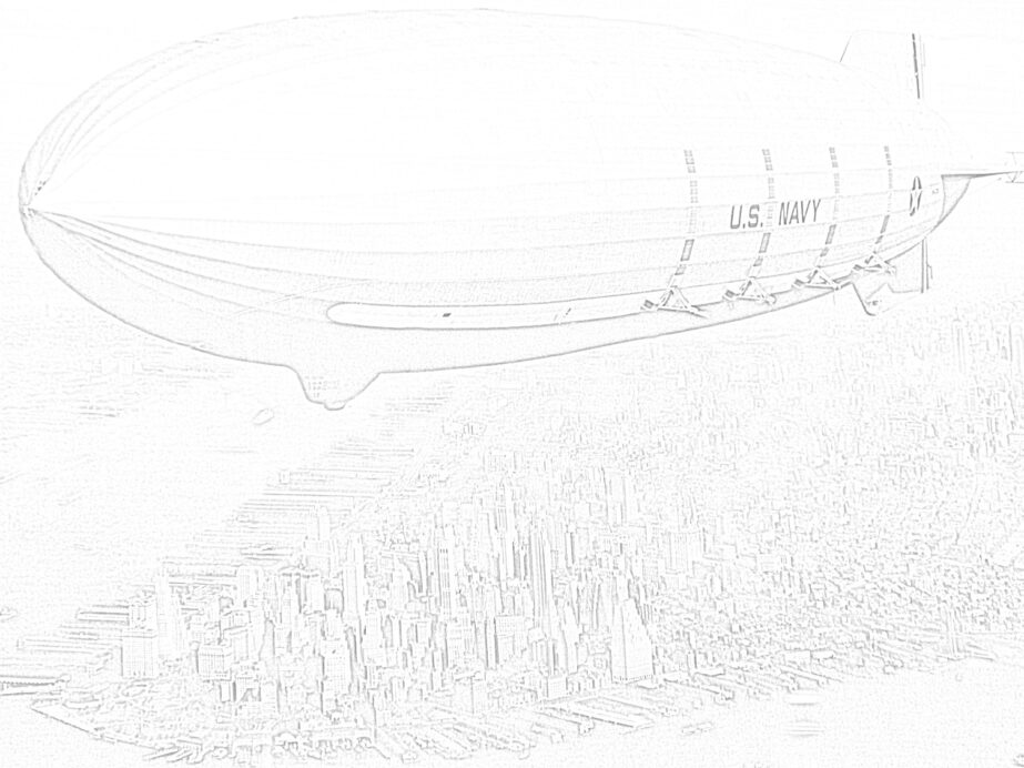 Free Printable Zeppelin Coloring Page