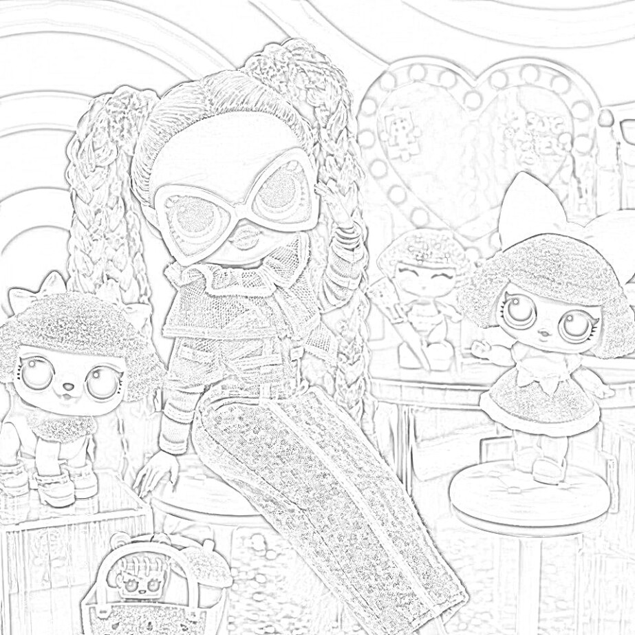 Dazzle Lol Doll Coloring Page