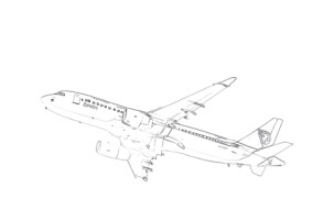 Airbus A320 coloring page