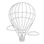 Hot Air Balloon Coloring Page