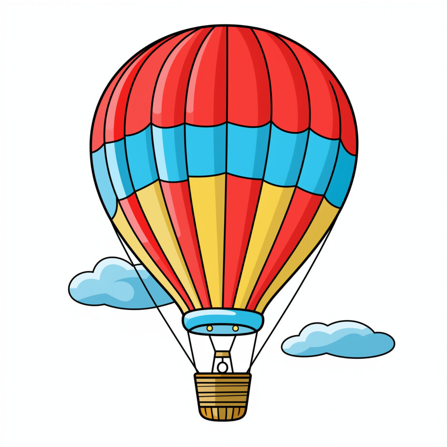 Hot Air Balloon Coloring Page 2Original image