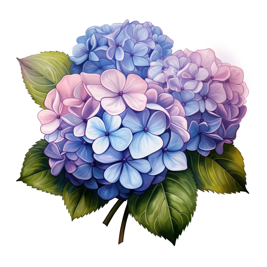 Hydrangeas Coloring Page 2