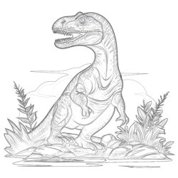 Lythronax Dinosaur - Printable Coloring page