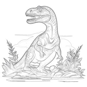 Lythronax Dinosaur Coloring Page