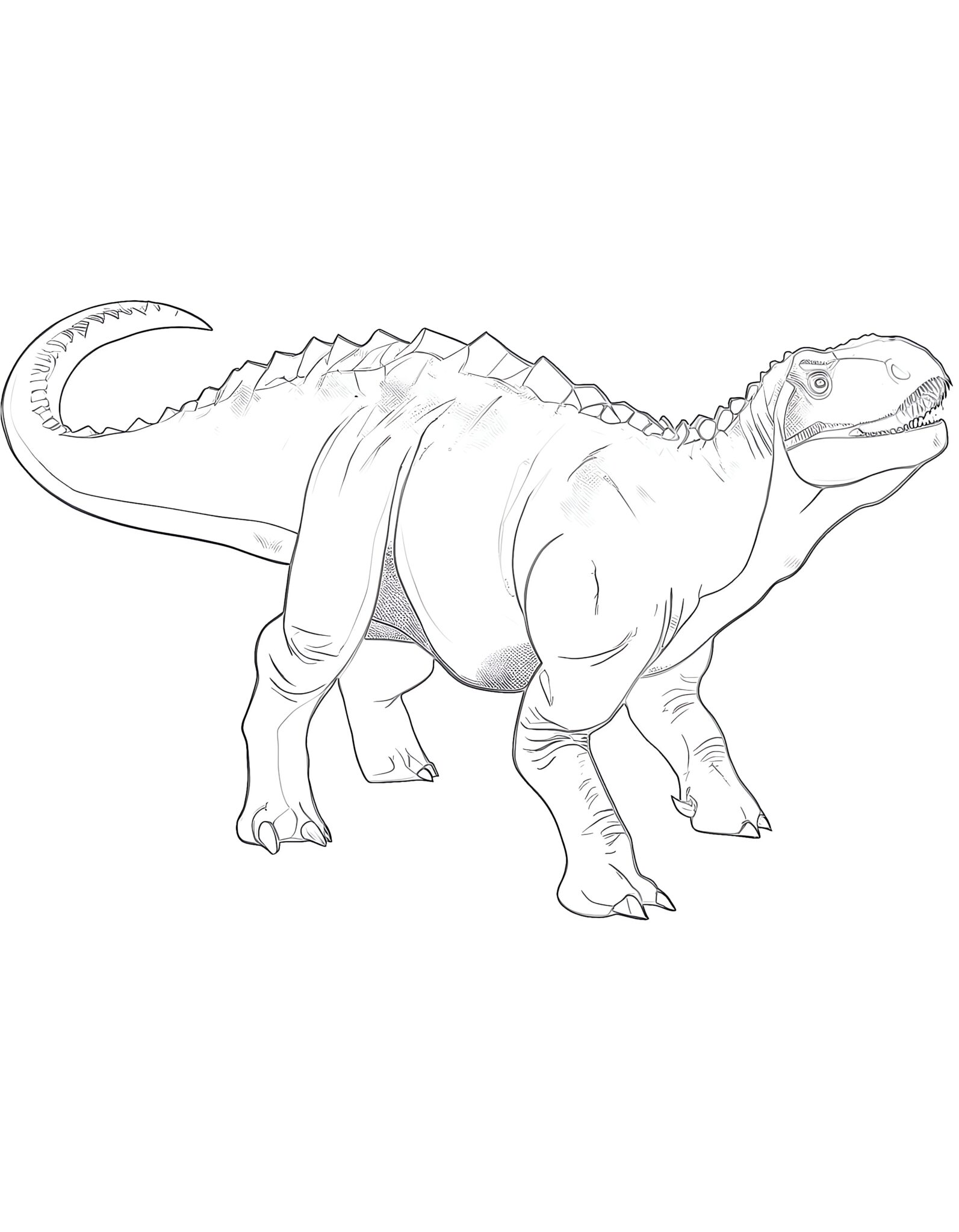 Minmi Dinosaur Coloring Page | Coloring Pages Mimi Panda