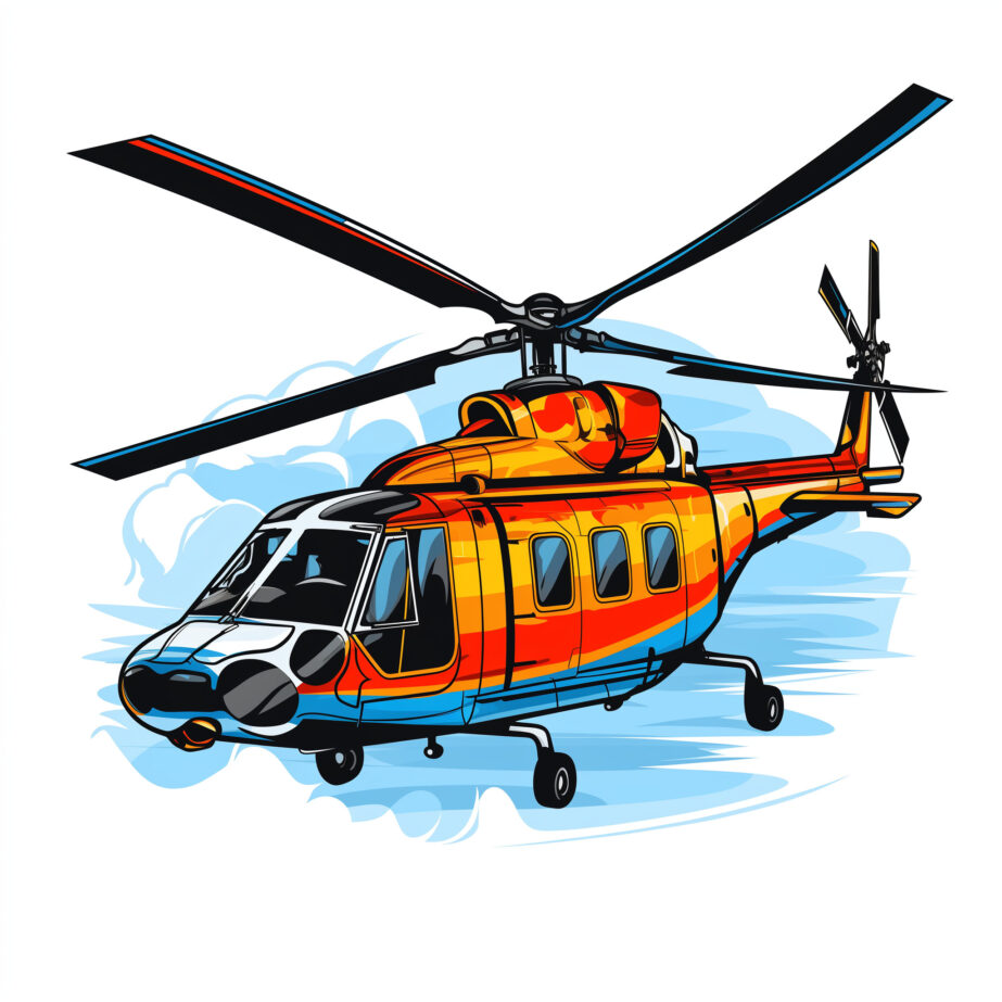 helicopter coloring page 2