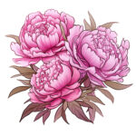 Peony Flowers Coloring Page 2