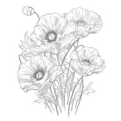 Sunflowers - Printable Coloring page