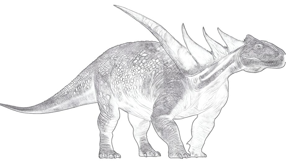 Sauropelta Dinosaur Coloring Page