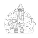 Space Shuttle Coloring Page