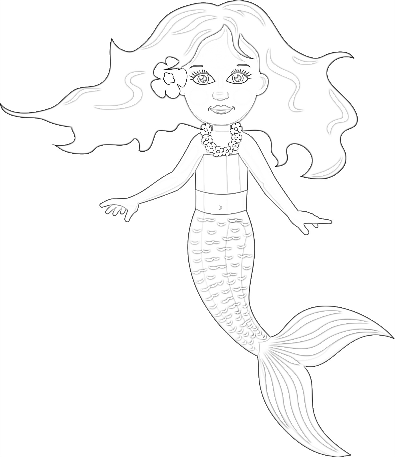 Like Ariel mermaid - Coloring page