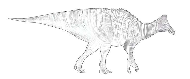 Printable Amurosaurus Coloring Page - Mimi Panda