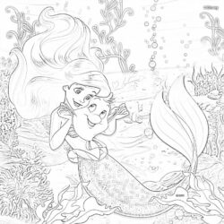 Ariel  mermaid - Coloring page