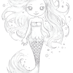 Like Ariel mermaid - Printable Coloring page