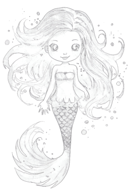Like Ariel mermaid coloring page