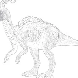 Parasaurolophus Coloring Page - Printable Coloring page