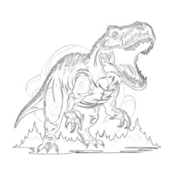 T-Rex - Printable Coloring page