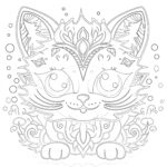 kitty coloring page