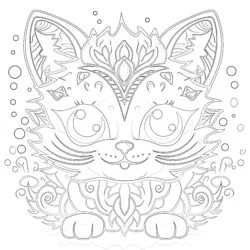 Gatito Página Para Colorear - Página para colorear