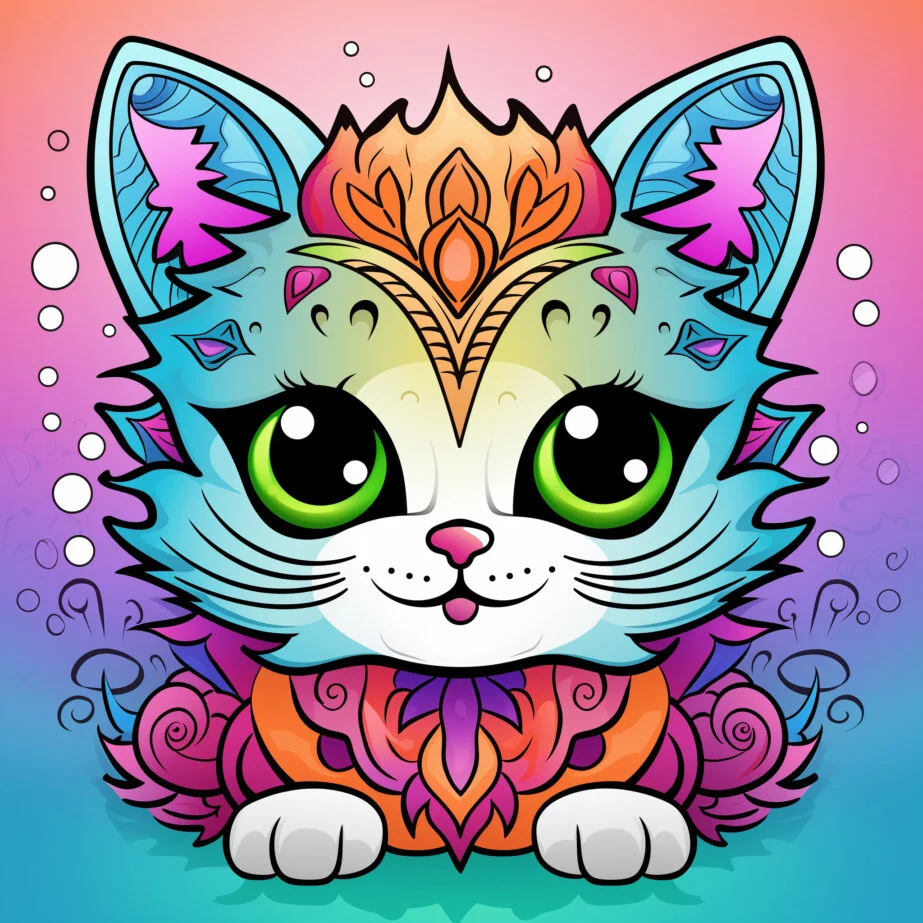 Kedi Boyama Sayfası 2