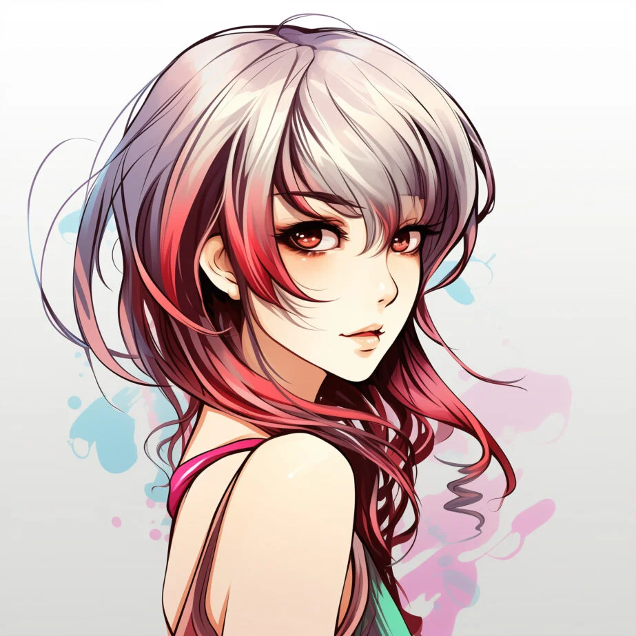 Cute Anime Girl with hearts - XayaM - Digital Art, People & Figures,  Animation, Anime, & Comics, Anime - ArtPal