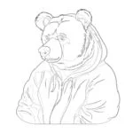 bear coloring page