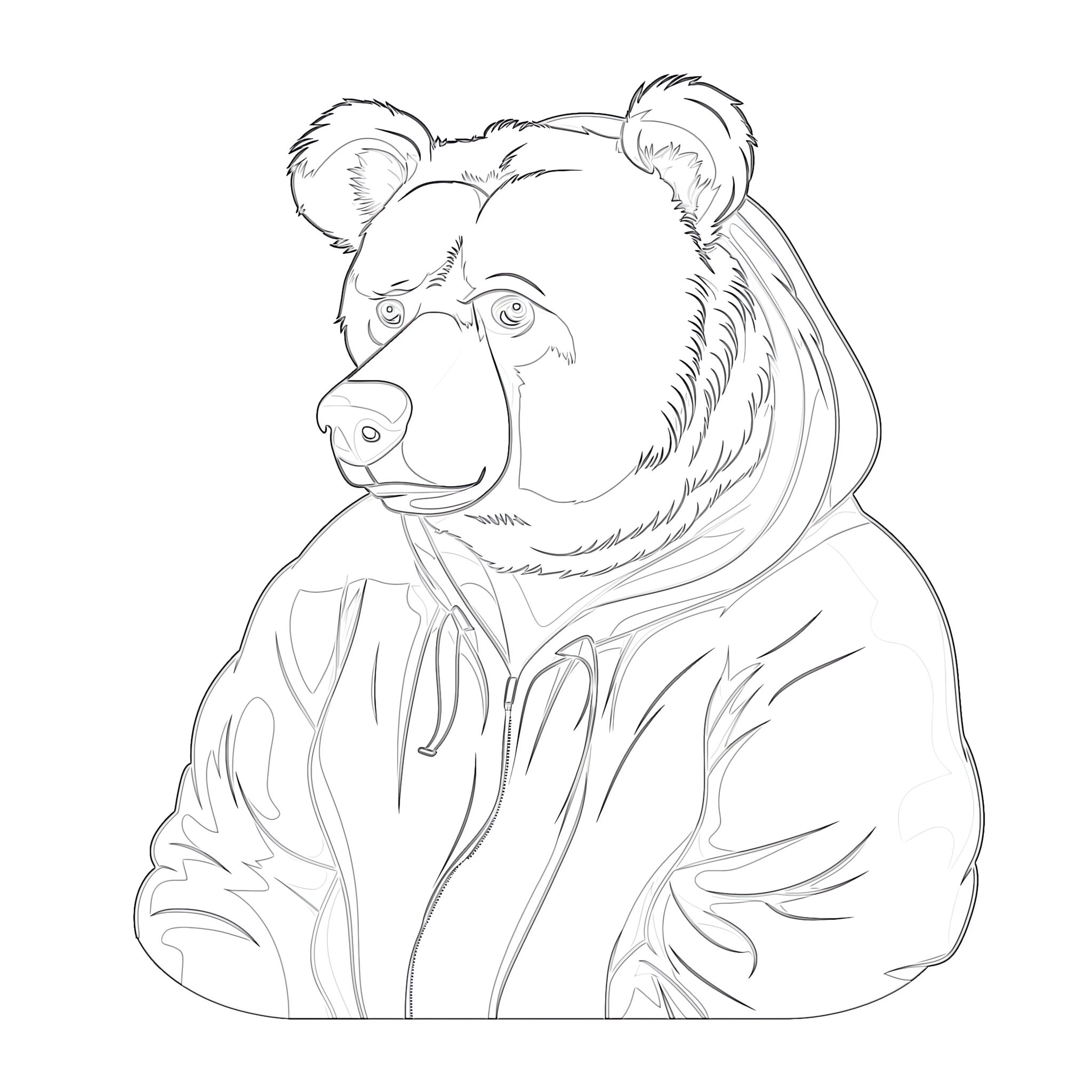 Bear Coloring Page | Coloring Pages Mimi Panda