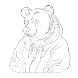 Bear - Printable Coloring page