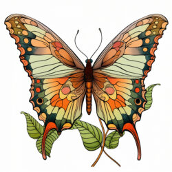 Papillon Page à Colorier - Image d'origine