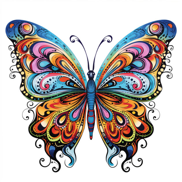 Butterfly Coloring Pages for Adults | Coloring Pages Mimi Panda