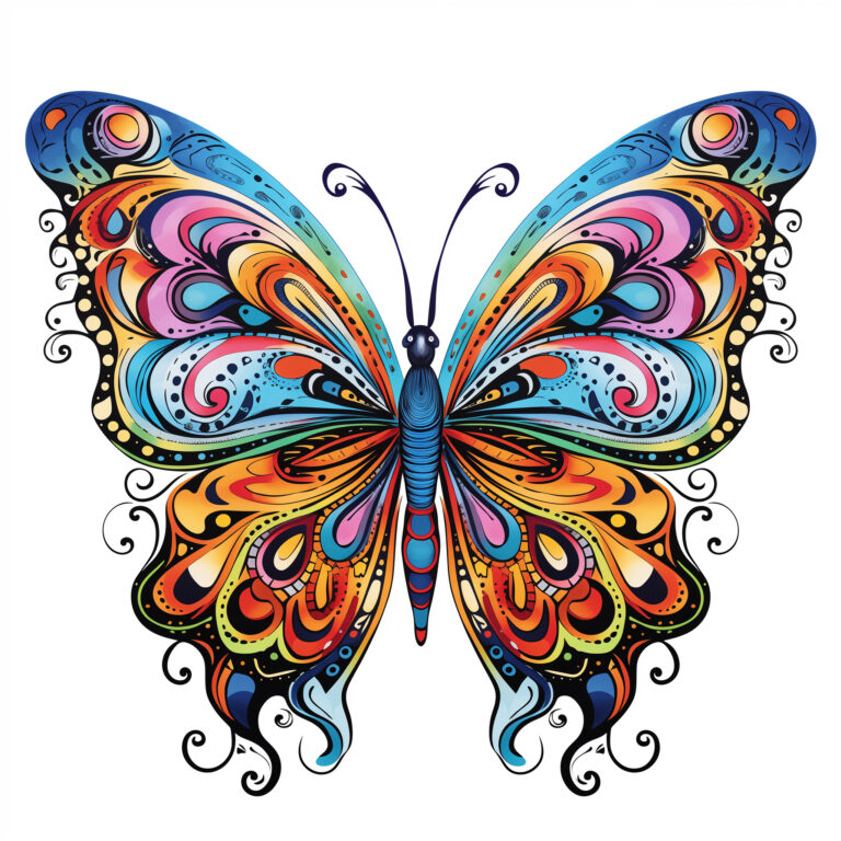 Butterfly Coloring Pages for Adults | Coloring Pages Mimi Panda