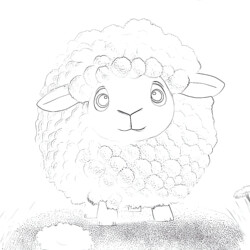 Sheep - Printable Coloring page